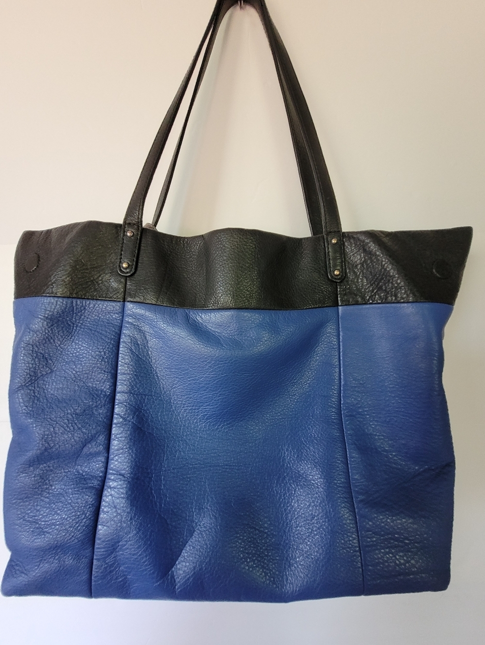 Brighton Black & Blue Leather Shoulder Bag with Tassel - Picture 3 of 13